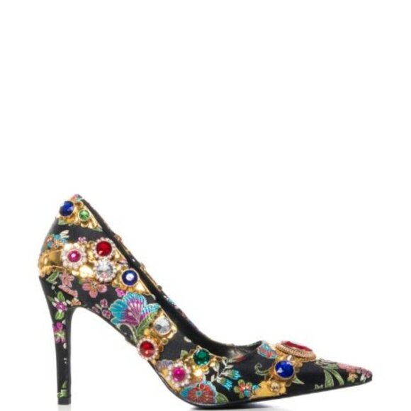 AZALEA WANG " PAISLEY PROMISES " BLACK EMBELLISHED PUMP(BRAND NEW !!!!!!!!!! - Picture 5 of 7